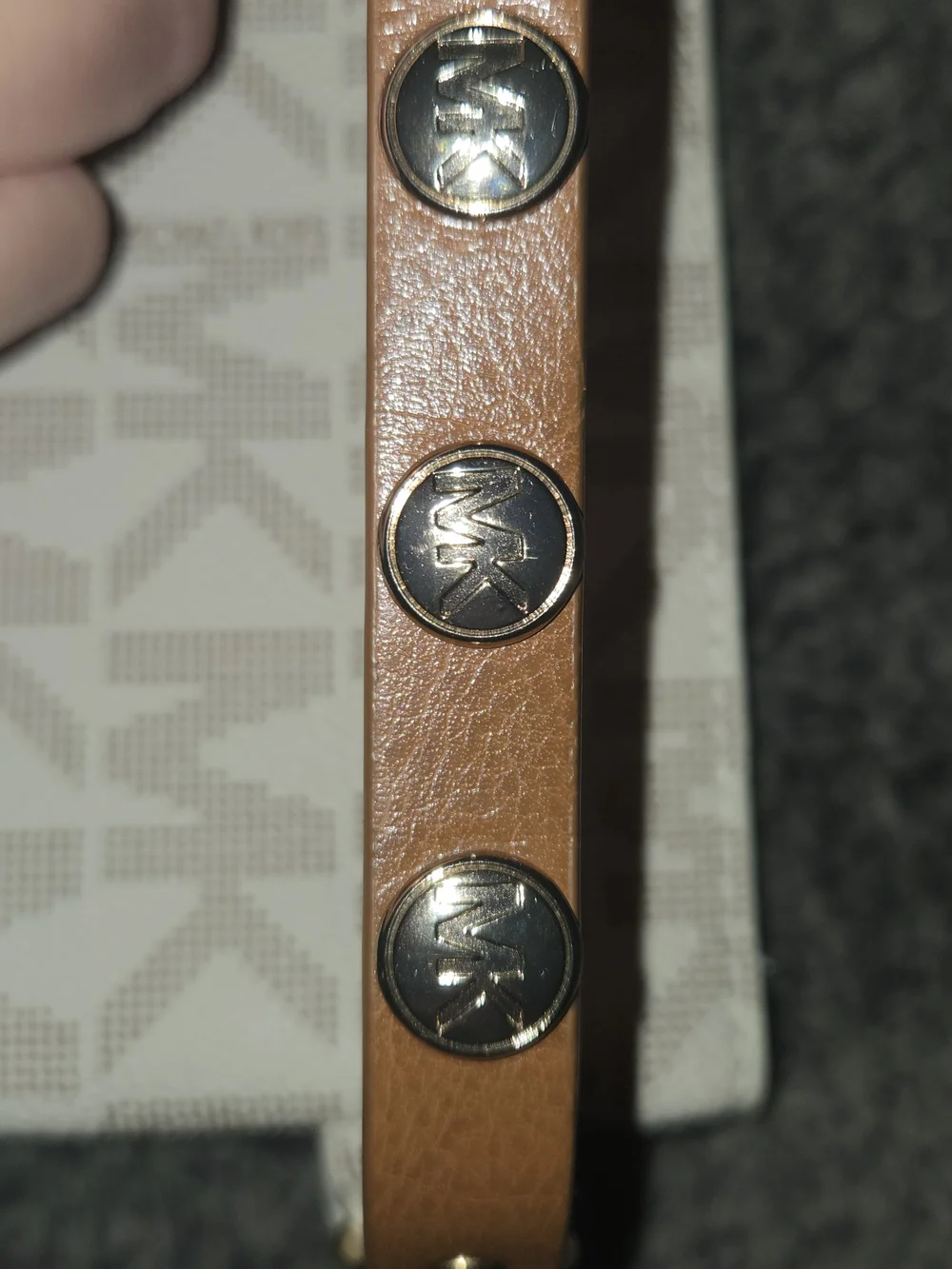 NWT Michael Kors White Signature MK Chain-Accent Crossbody Bag